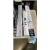 Image 2 : PLASTIC TOTE OF HOME DECOR INCLUDING MAINSTAY SHADES, HOMETRENDS PREPASTED WALLPAPER, POT, TABLE LAM