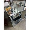 Image 3 : 2 UNIQUE MIRRORED SIDE TABLES, ONE HAS CRACK