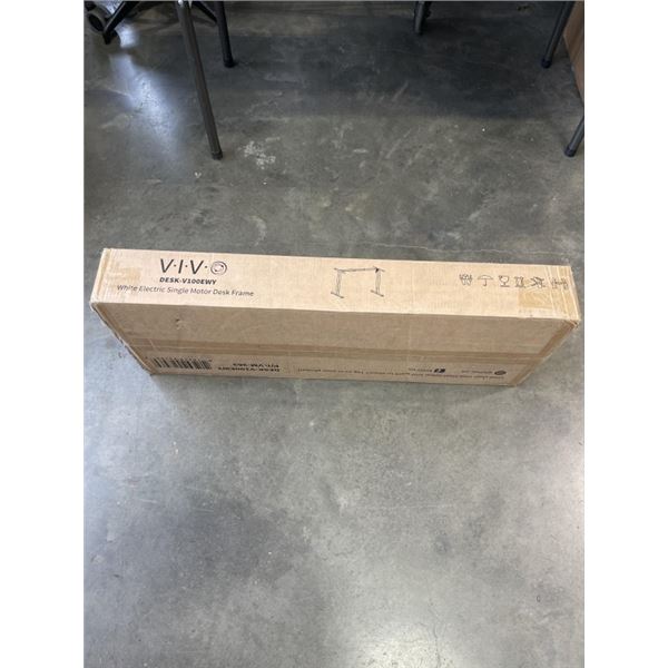 VIVO WHITE ELECTRIC SINGLE MOTOR DESK FRAME