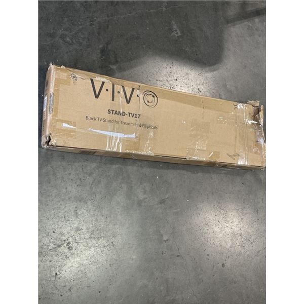 VIVO BLACK TV STAND FOR TREADMILLS & ELLIPTICALS