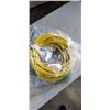 Image 1 : APPROX 100 FEET HEAVY DUTY LIGHTED YELLOW 3 OUTLET EXTENSION CORD. 12AWG/3C