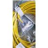 Image 2 : APPROX 100 FEET HEAVY DUTY LIGHTED YELLOW 3 OUTLET EXTENSION CORD. 12AWG/3C