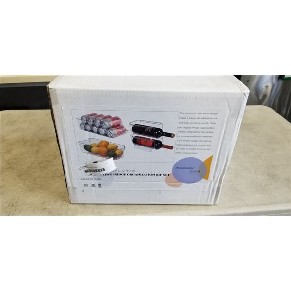 NEW 11 PIECE FRIDGE CLEAR ORGANIZATION BIN SET