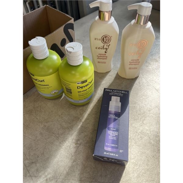 LOT OF DEVA CURL, PAUL MITCHELL AND ITS A 10 HAIR PRODUCTS - ALL NEW