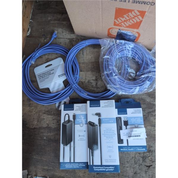 INSIGNIA UNIVERSAL CHARGER, ETHERNET CABLE AND ACCESSORIES