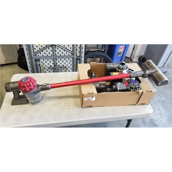5 DYSON CORDLESS VACUUM CLEANERS. FOR PARTS