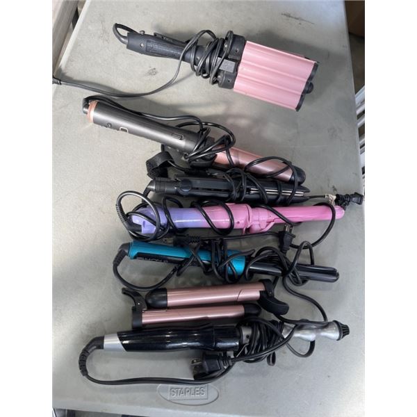BAG OF HAIR STRAIGHTENERS & CURLERS