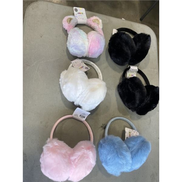 6 NEW KIDS EAR MUFFS