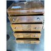 Image 2 : VINTAGE  EARLY 1940'S 4 DRAWER DRESSER. 28" WIDE, 42" HIGH, 17.5" DEEP