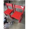 Image 3 : CHILDRENS TRIKE BIKE W/ HELMETS AND 2 KIDS CHAIRS