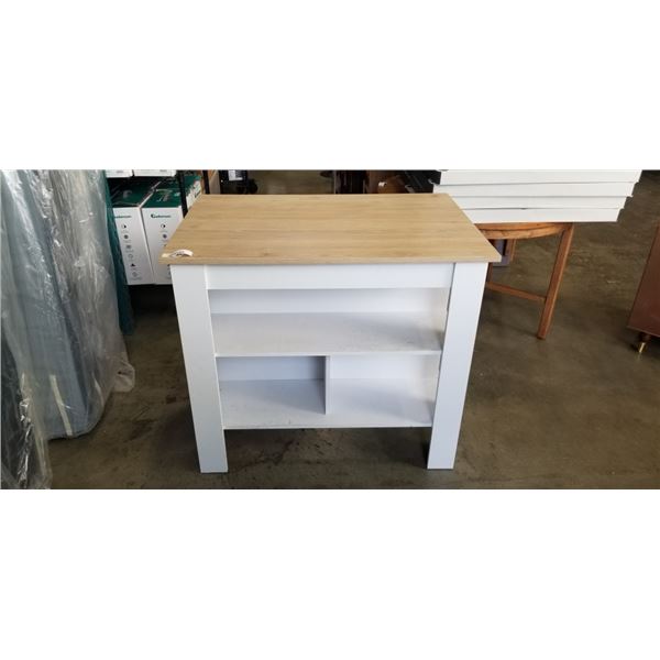 LARGE WORK TABLE W/ SHELF STORAGE