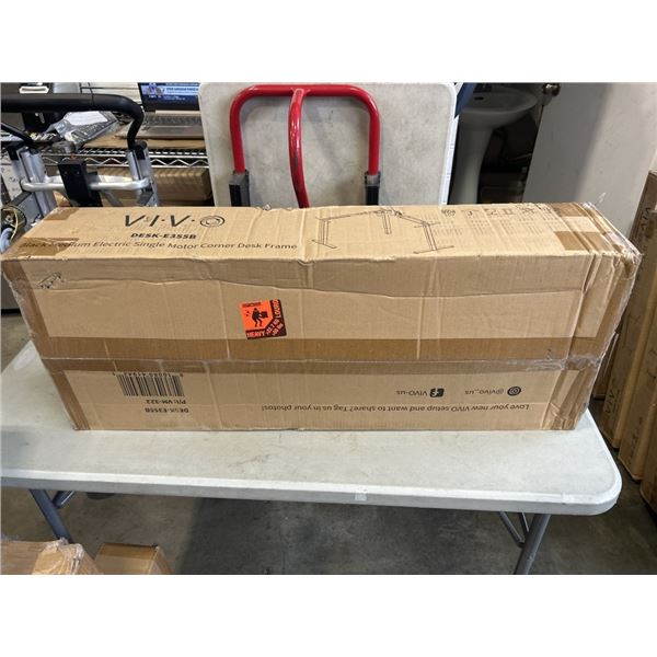 VIVO BLACK MEDIUM ELECTRIC SINGLE MOTOR CORNER DESK FRAME