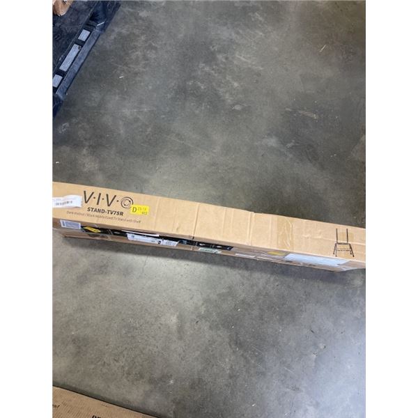 VIVO DARK WALNUT/BLACK MOBILE EASEL TV STAND WITH SHELF