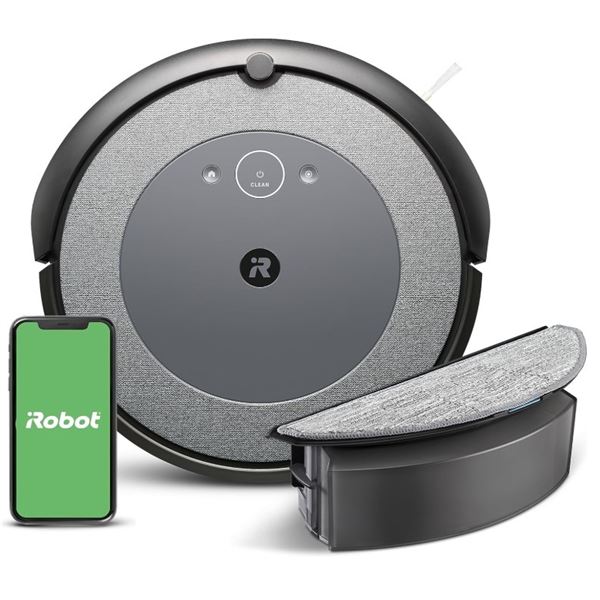 IROBOT ROOMBA COMBO I5+ WIFI CONNECTED SELF-EMPTYING ROBOT VACUUM AND MOP - TESTED WORKING, RETAIL $