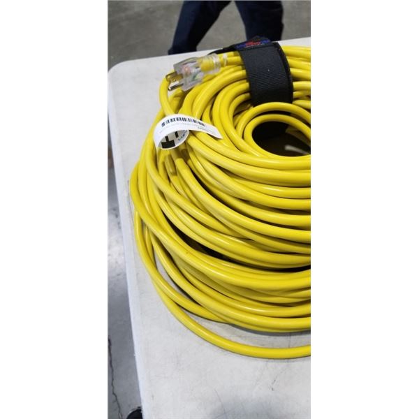 APPROX 200 FEET HEAVY DUTY YELLOW LIGHTED EXTENSION CORD. 12AWG/3C