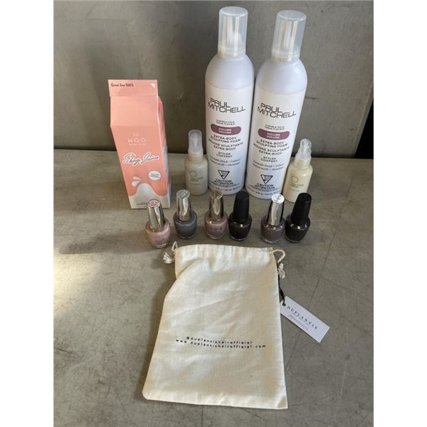 LOT OF PAUL MITCHELL, OPI NAIL POLISH AND OTHER BEAUTY PRODUCTS - ALL NEW