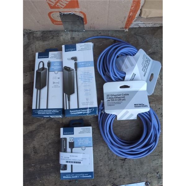 INSIGNIA UNIVERSAL CHARGER, ETHERNET CABLE AND ACCESSORIES