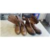 Image 1 : 2 PAIRS VINTAGE REDWING LEATHER BOOTS. SIZE 11.5 AND 10.5