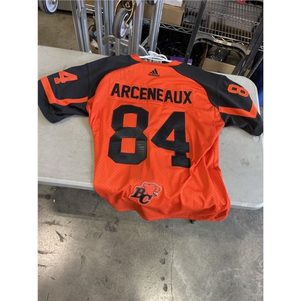 SIGNED BC LIONS ARCENEAUX JERSEY