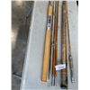 Image 4 : 3 SPLIT CANE FISHING RODS, INCLDUING 4PC COLUMBIA OCEAN ROAD