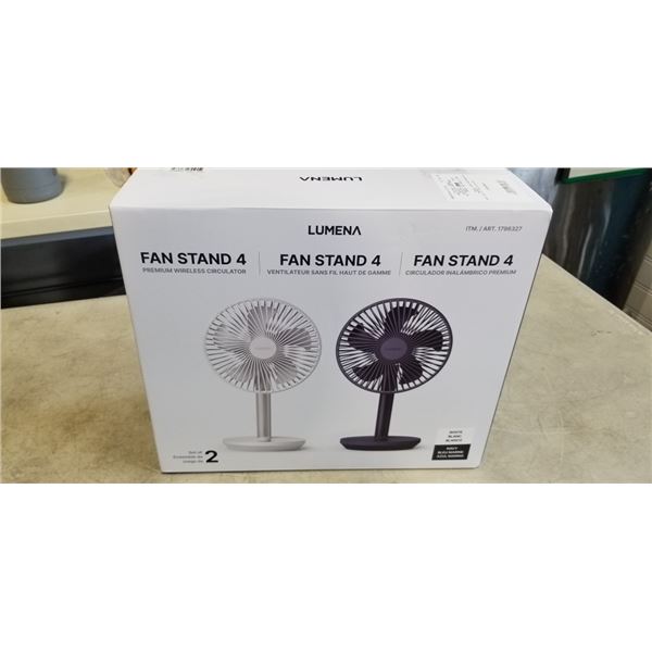 LUMENA FAN STAND 4 PREMIUM WIRELESS CIRCULATOR, SET OF 2
