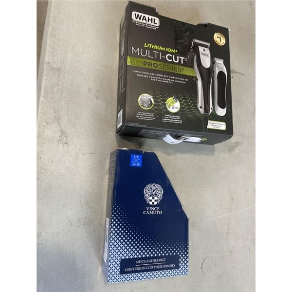 WAHL PRO SERIES LITHIUM HAIR TRIMMER SET AND A SNEW SIZE LARGE MENS BELT