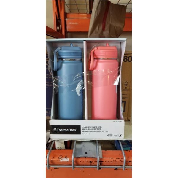 AS NEW SET OF THERMOFLASK WATER BOTTLES