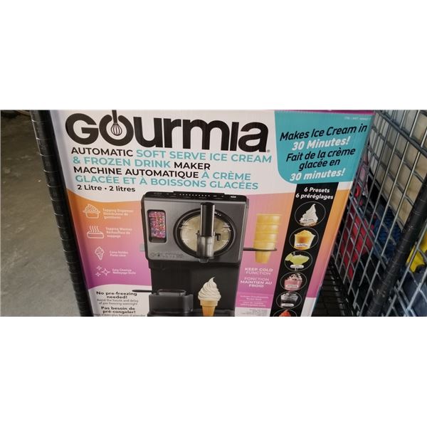 GOURMIA  AUTOMATIC SOFT SERVE ICE CREAM AND FROZEN DRINK MACHINE