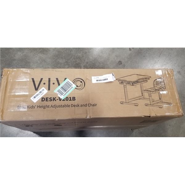 VIVO BLUE KIDS HEIGHT ADJUSTABLE DESK & CHAIR
