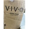 Image 2 : VIVO BLACK MOBILE EASEL TV STAND WITH SHELF