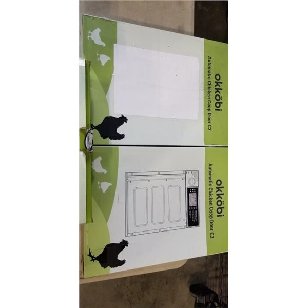 OKKOBI EGG INCUBATOR MODEL E12 AND 2 OKKOBI AUTOMATIC CHICKEN DOORS MODEL C2