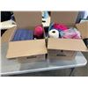Image 1 : 2 BOXES OF ASSORTED SEWING AND CRAFT SUPPLY, YARN AND THREAD