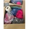 Image 4 : 2 BOXES OF ASSORTED SEWING AND CRAFT SUPPLY, YARN AND THREAD