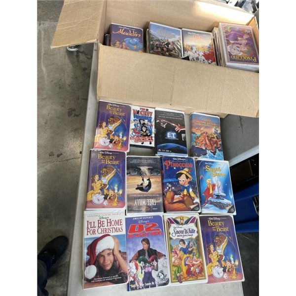BOX OF VINTAGE DISNEY VHS MOVIES