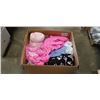 Image 1 : BOX OF NEW STITCH AND ANGEL ONESIES WITH 2 BARBIE HOODIES