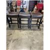 Image 1 : SET OF 3 BWON LEATHER BAR STOOLS