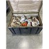 Image 6 : ANTIQUE TRUNK WITH ASSORTED FIGURINES, ANIMAL FIGURES, DECOR, COOKIE JAR, LOTS OF COLLECTIBLE CHINA 