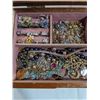 Image 3 : WOOD JEWELRY BOX W/ CONTENTS