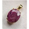 Image 2 : 3.3 CT CERTIFIED SILVER RUBY GEMSTONE PENDANT ($6,018 APPRAISAL)