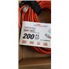 Image 2 : 200 FOOT HEAVY DUTY LIGHTED ORANGE EXTENSION CORD. 16AWG/3C