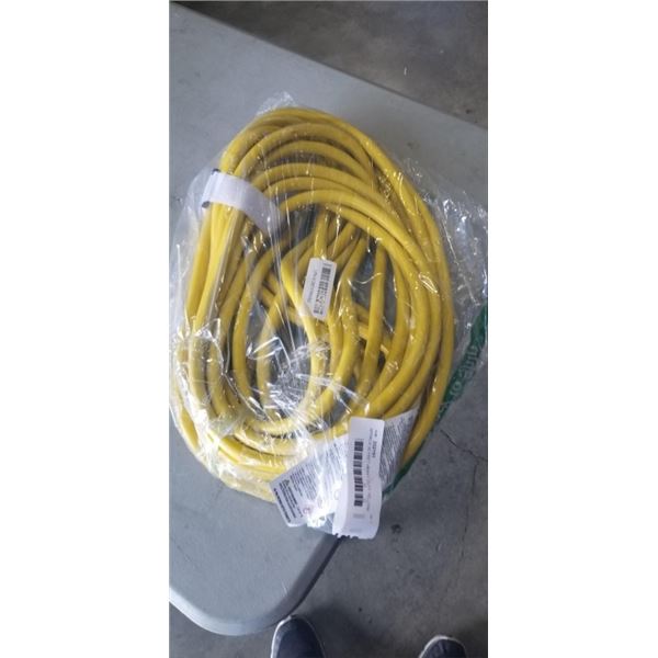 APPROX 50 FEET HEAVY DUTY YELLOW LIGHTED EXTENSION CORD. 10AWG/3C
