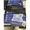 Image 4 : 3 KLIM WIND LAPTOP COOLING PADS, KLIM MINSTRAL LAPTOP COOLING PAD, AND KLIM CHROMA KEYBOARD