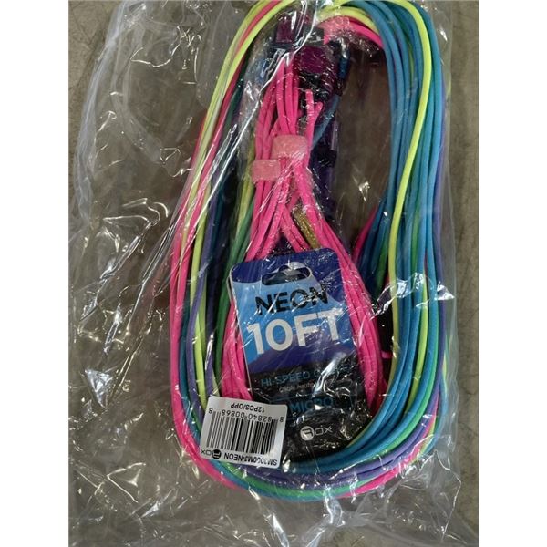 BOX OF 10 FEET CHARGING CABLES