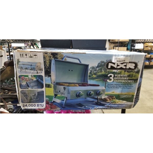 NXR STAINLESS 3 BURNER PORTABLE PROPANE BBQ