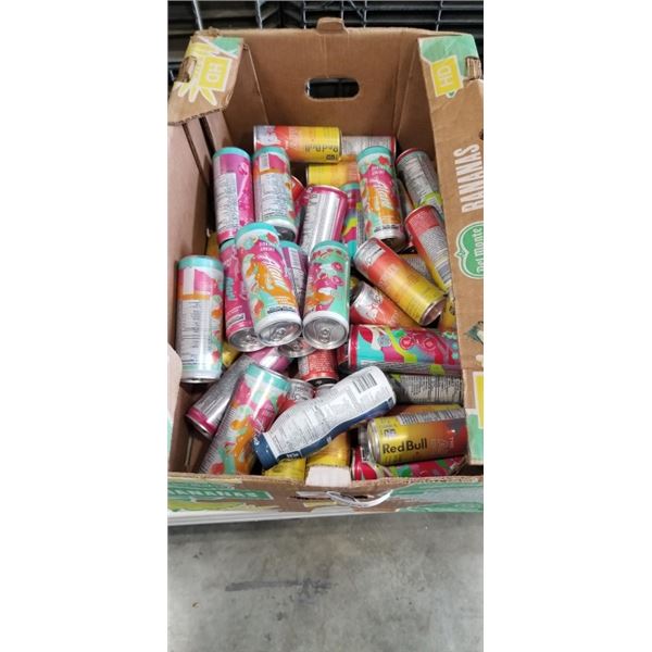 BOX OF ASSORTED ENERGY DRINKS