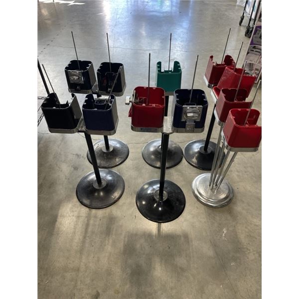 6 VINTAGE CANDY MACHINES W/ ACCESSORIES