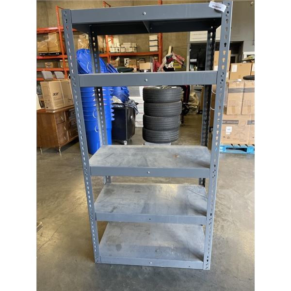 5 TIER  METAL RACK. 72" HEIGHT, 36" WIDE, 18" DEEP
