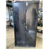 Image 1 : 2 DOOR BLACK METAL CABINET