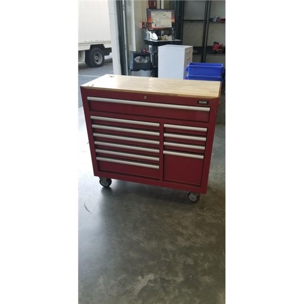 ULINE 42" 11 DRAWER TOOL CABINET ON WHEELS