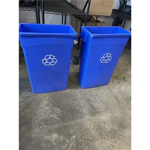 2 RUBBERMADE SLIME JIM GARBAGE CANS